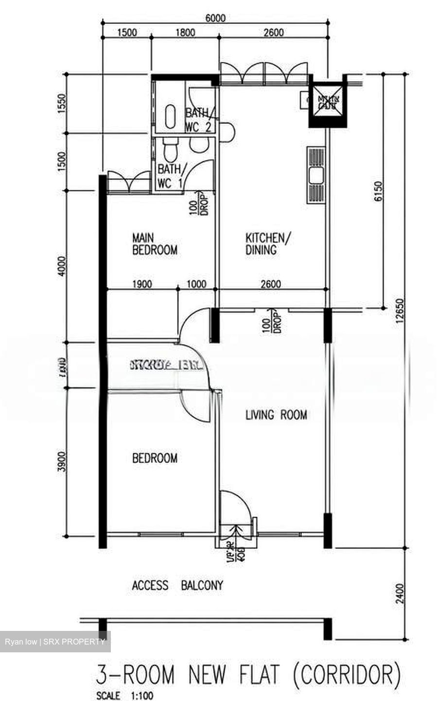 Blk 520 Bedok North Avenue 1 (Bedok), HDB 3 Rooms #599690491